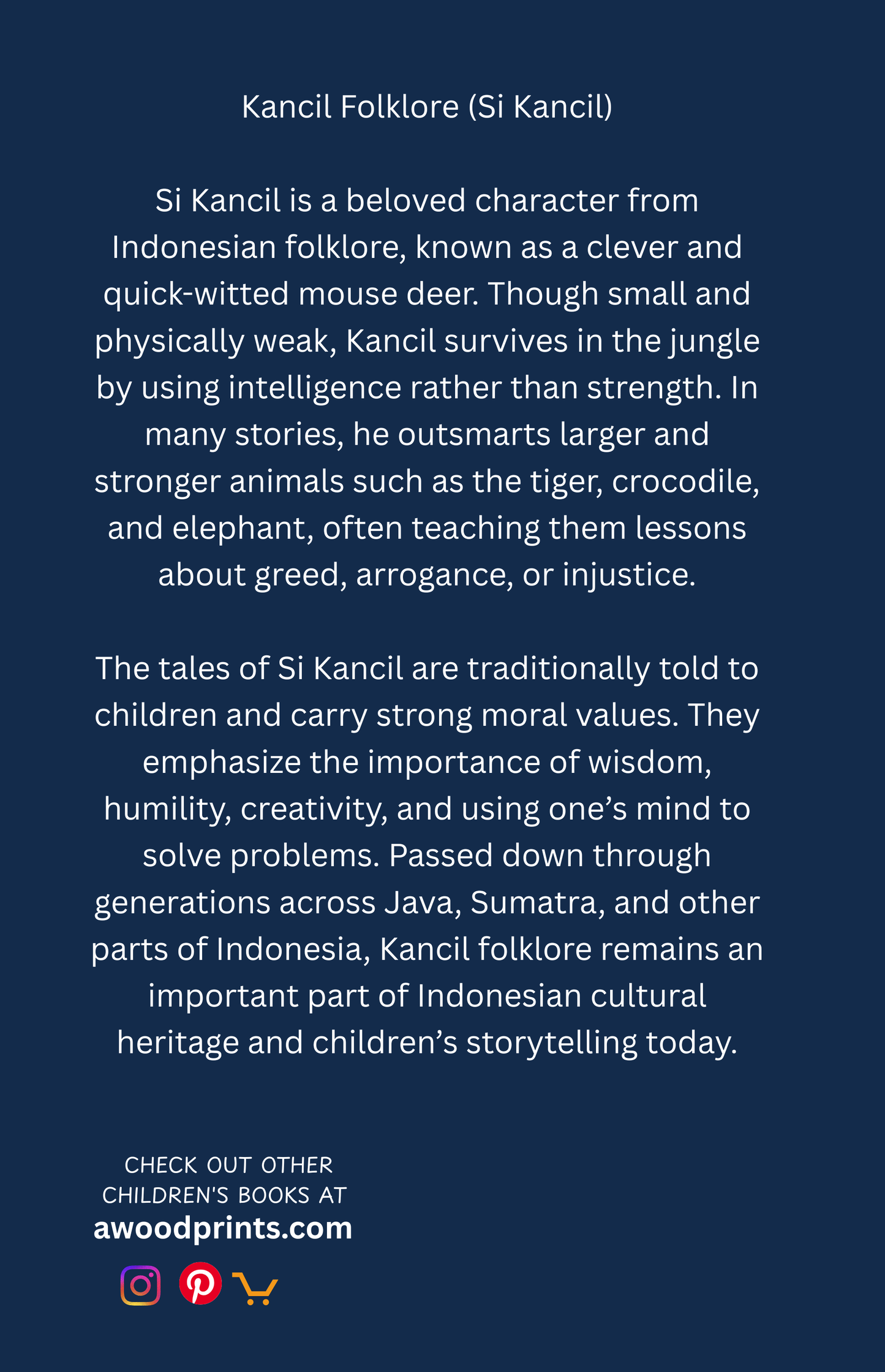 Kancil Says Good Night. A Bedtime Story for Little Ones. Indonesian-English Bilingual. Paperback